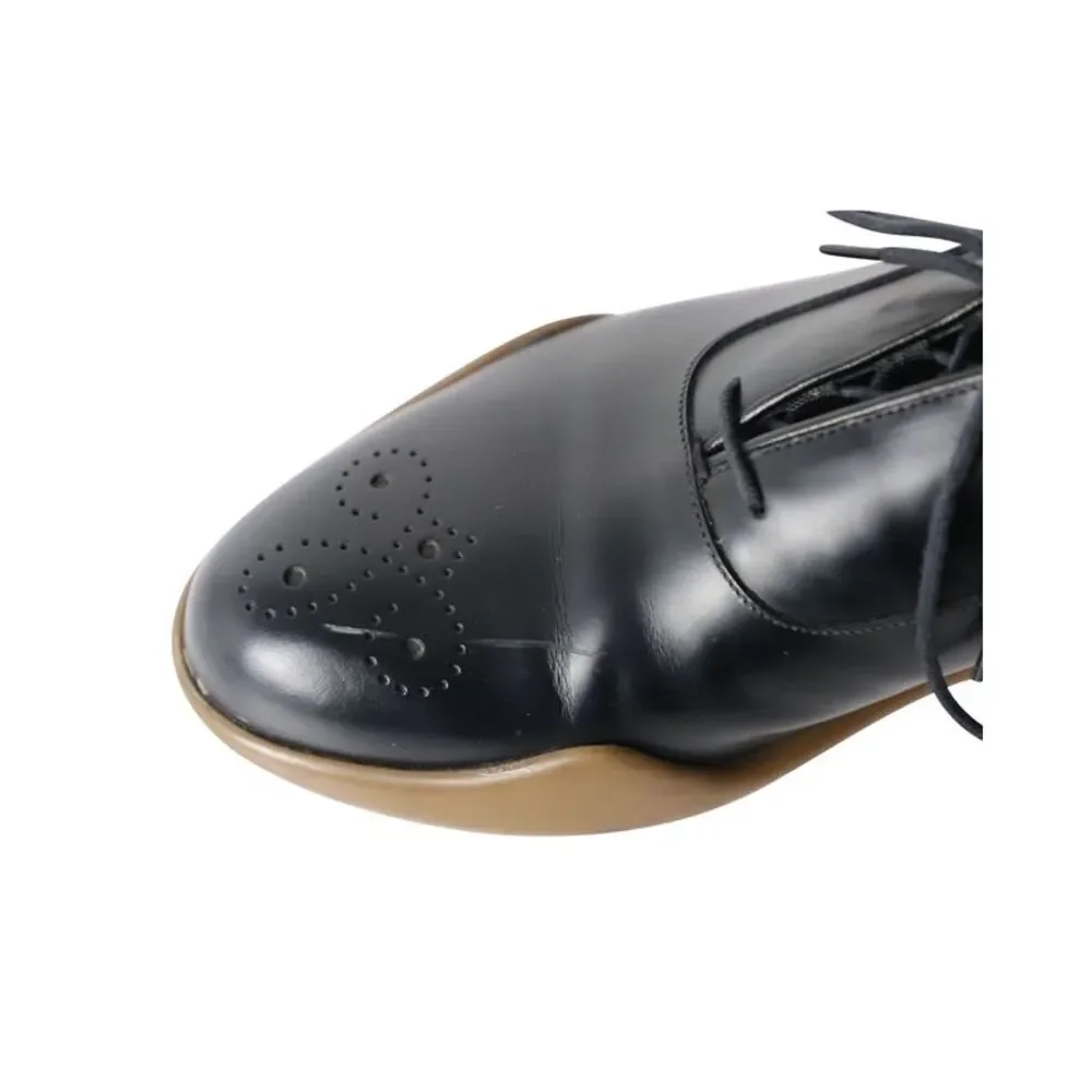 Prada Platform Brogues in Black Leather - Picture 9 of 10